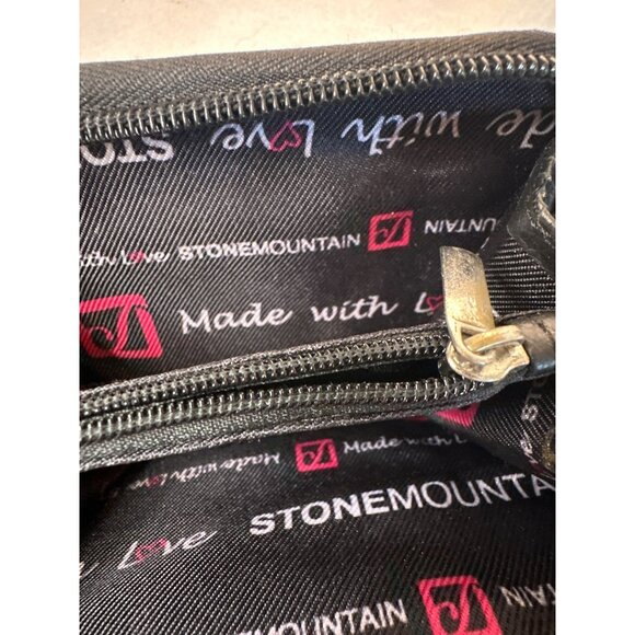 Stonemountain Black Leather Wallet Bifold 5" x 4" - Picture 4 of 5